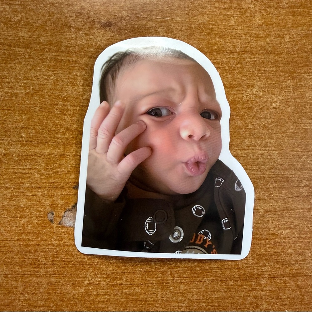Funny Baby Face‎ Sticker